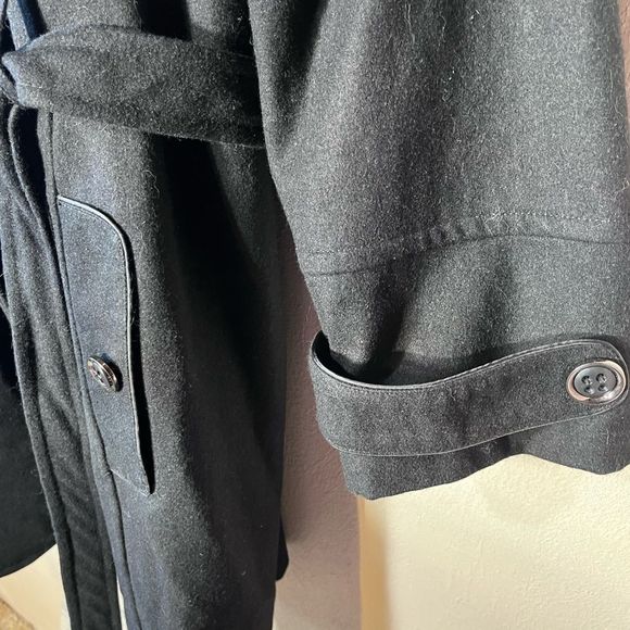 Long Peacoat Style sz 3X Giacca Gallery woman Black wool blend - Picture 5 of 10